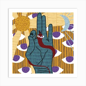 Kundalini Hand Art Print