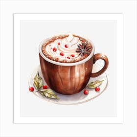 Hot Chocolate With Whipped Cream Art Print