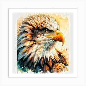 Eagle painting in water color Art Print