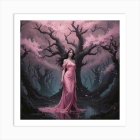 Girl In Pink Art Print