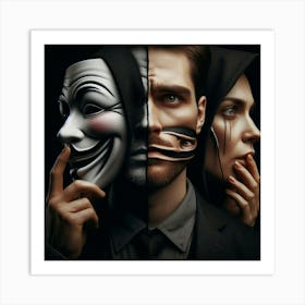 Man Behind the Mask-2 Art Print