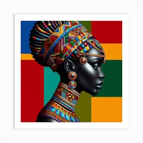 African Woman Portrait 2 Art Print