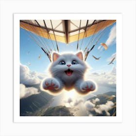 Cat In The Sky 4 Art Print