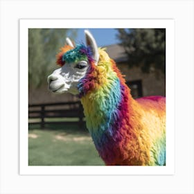 Rainbow Llama Art Print