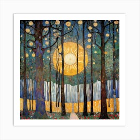 Sun In The Woods 3 Art Print