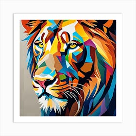 Colorful Lion Art Print