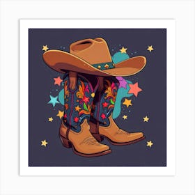 Cowboy Boots 2 Art Print