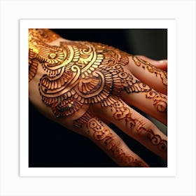 Mehndi Design 1 Art Print