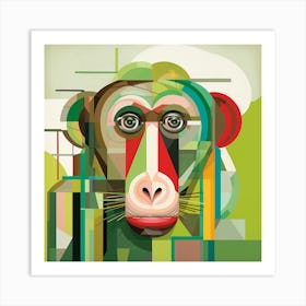 Monkey Face Art Print