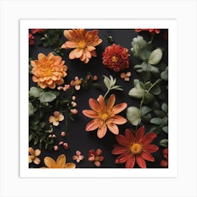 Dalmatian Flowers 1 Art Print