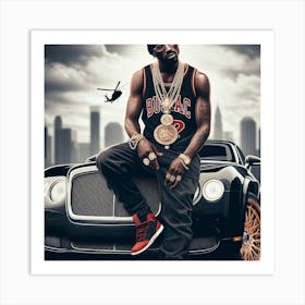 Rap Artist In Chicago Art Print