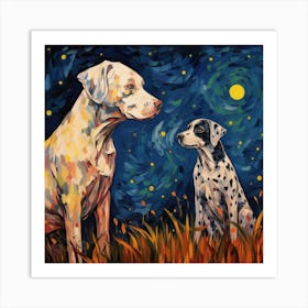 Dalmatian Starry Night Art Print