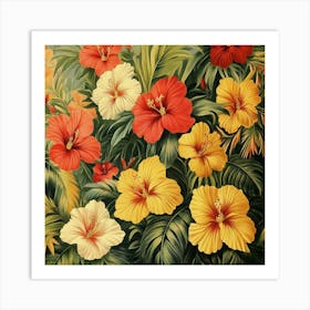 Tropical Flowers Art 9 Art Print