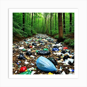 Trash In The Forest 19 Art Print