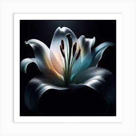 Lily in the dark Art Print