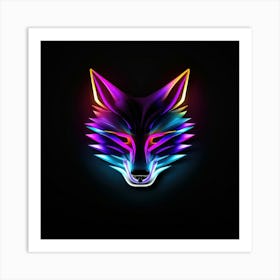 Neon Wolf Poster