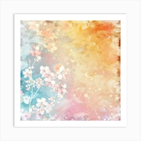 Abstract Watercolor Background Art Print