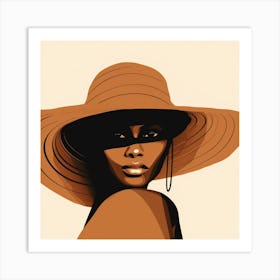 Woman In A Hat 35 Art Print