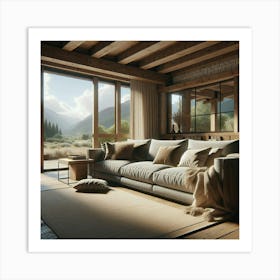 Living Room In The Mountains Art Print