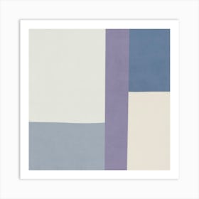 Minimalist Abstract Geometries - Blue 02 Art Print