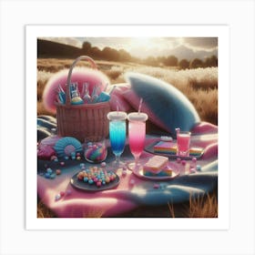 Picnic In The Park 2 Art Print