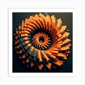 Spiral 3d Art Art Print