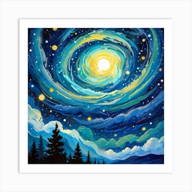 Starry Night Sky 8 Art Print