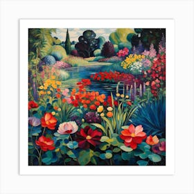 Garden Of Flowers Art Print