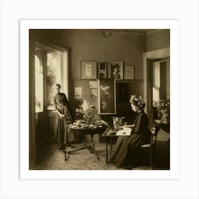 Two Women In A Room 2 Art Print