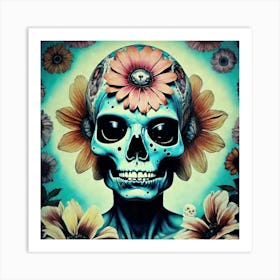 Day Of The Dead Skull Art Print