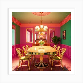 Pink Dining Room 4 Poster