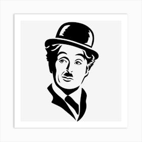 Face Of Charlie Chaplin Art Print