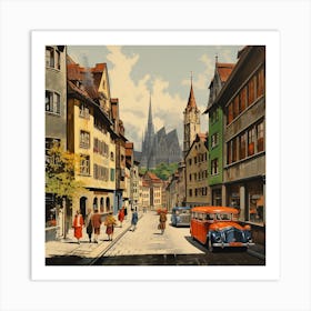 Switzerland Street Scene 2 Art Print