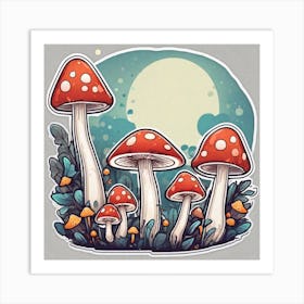 Mushroom Forest 8 Art Print