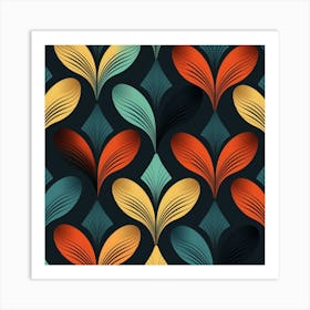 Abstract Floral Pattern 9 Art Print