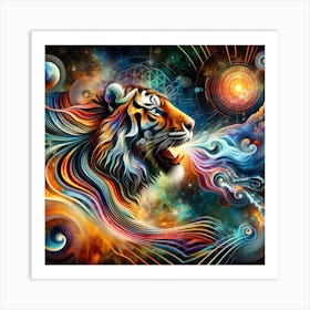 Psychedelic Tiger Art Print