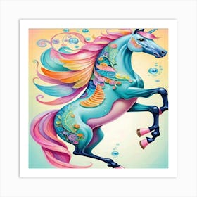 Unicorn Painting Affiche