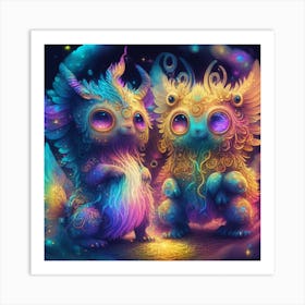 Psychedelic Creatures Art Print