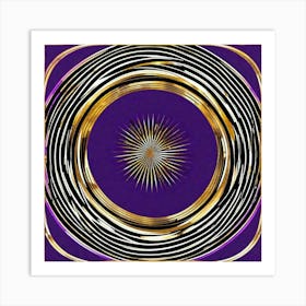 Circles with purple tone Art Print