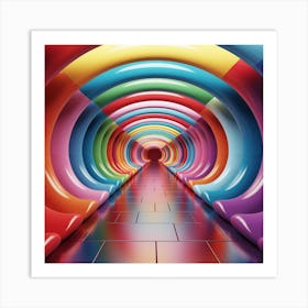 Tunnel Of Colours Art Print