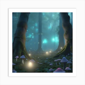 A Mysterious Enchanted Forest Shrouded Image 2 Art Print