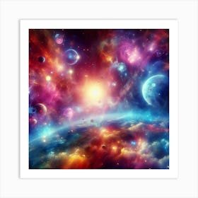 Galaxy In Space 4 Art Print