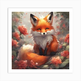 Foxes Art Print