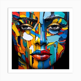 Abstract Of A Woman'S Face 1 Art Print