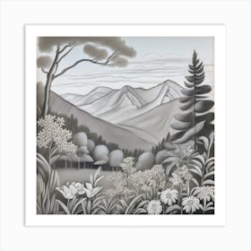 Mountain View Art Print