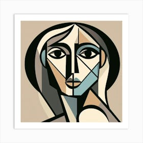 Abstract Woman'S Face Art Print