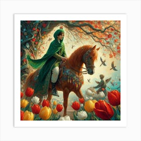 Man On A Horse Art Print