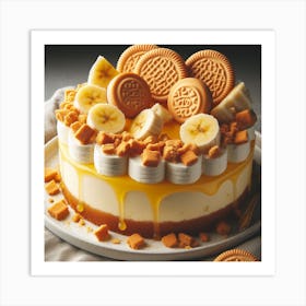 banana Cookie Cheesecake Art Print