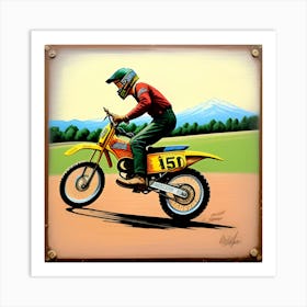 Dirt Bike Rider Art Print