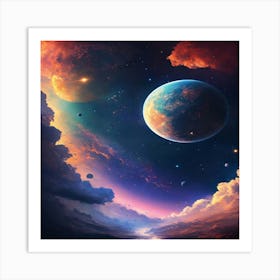 Planets In Space 5 Art Print
